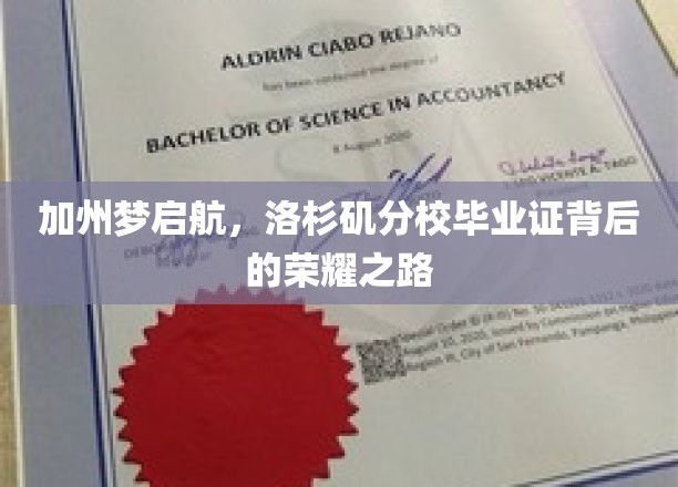 加州梦启航，洛杉矶分校毕业证背后的荣耀之路