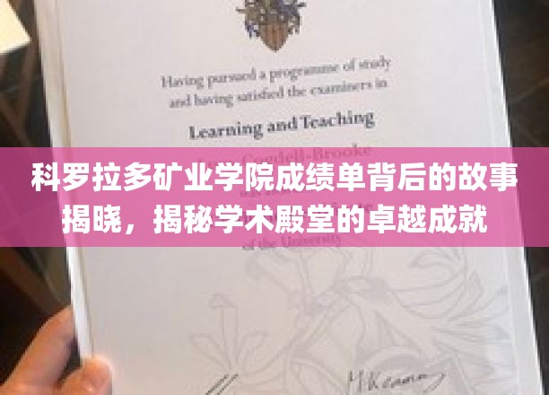科罗拉多矿业学院成绩单背后的传奇，探寻学术巅峰的奥秘之旅