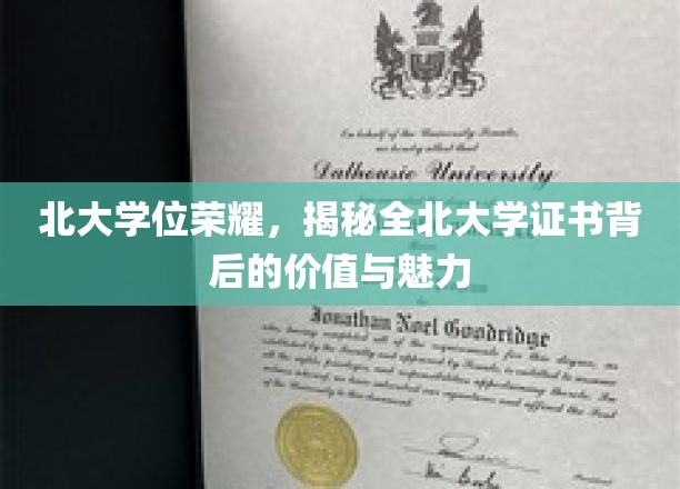 北大学位熠熠生辉，探索全北大学证书的独特价值与风采