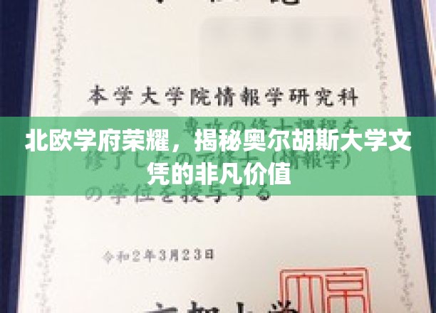 北欧教育之光，奥尔胡斯大学学位的卓越魅力与无限潜力