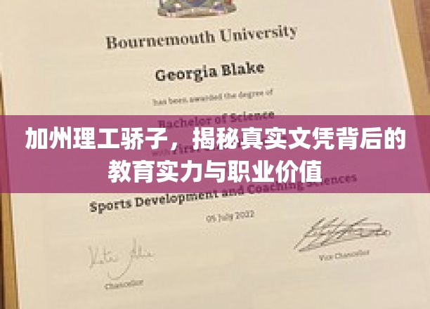解码加州理工，探秘顶级文凭背后的卓越教育实力与非凡职业潜力