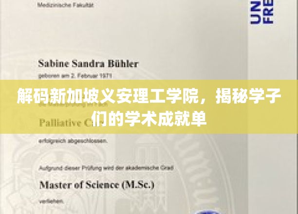 解码新加坡义安理工学院，揭秘学子们的学术成就单