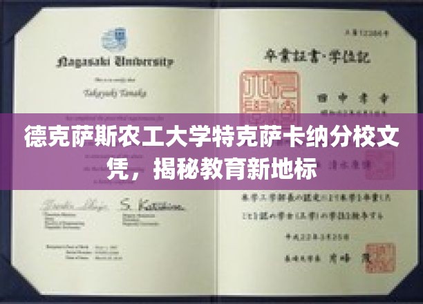 德克萨斯农工大学分校文凭背后的教育革新之光