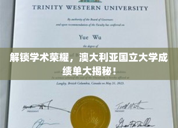 探索学术巅峰，澳国立大学成绩单背后的秘密曝光！