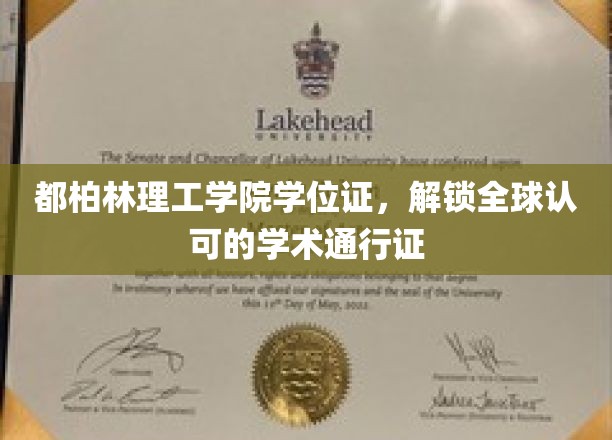都柏林理工学院学位证，解锁全球认可的学术通行证