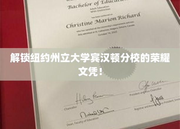 揭开纽约州立大学宾汉顿分校荣耀文凭的神秘面纱！