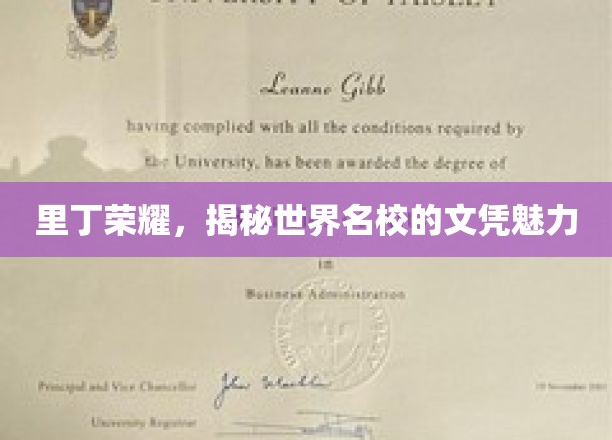 探寻里丁荣耀，名校文凭的非凡魅力与全球认可度