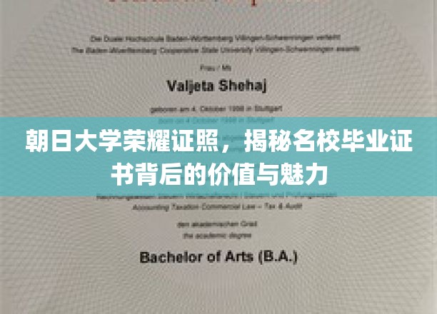 名校荣耀见证，朝日大学证书背后的独特价值魅力揭晓