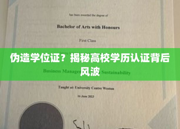 学历认证疑云，高校伪造学位证事件引发热议