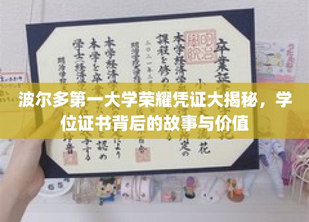 解码波尔多第一大学荣耀证书，探寻学位背后的传奇与价值