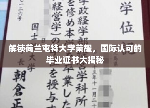 荷兰屯特大学卓越揭秘，揭秘国际认可毕业证书背后的荣耀之旅