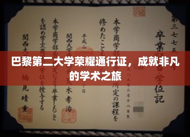巴黎第二大学荣耀通行证，成就非凡的学术之旅