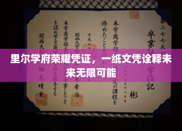 里尔学府荣耀通行证，文凭开启无限未来之门