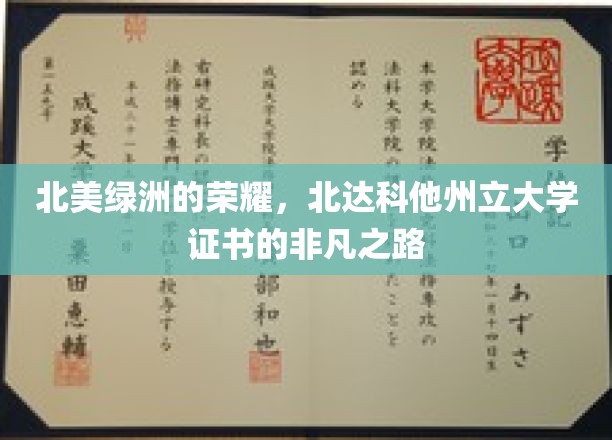 北达科他州立大学荣耀证照，探索北美教育绿洲的璀璨篇章