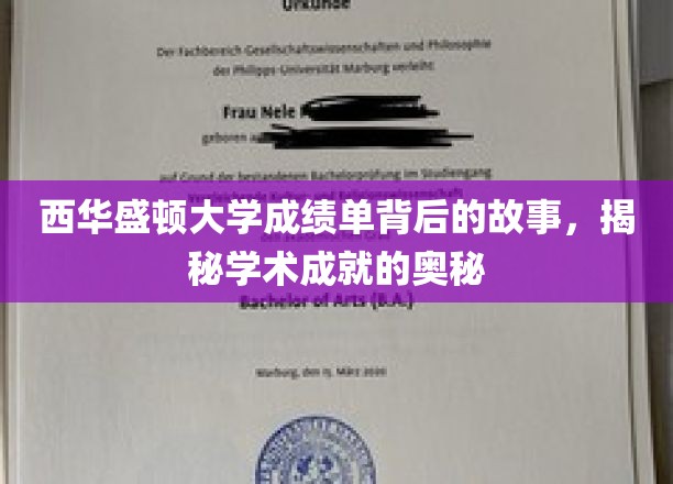 探寻西华盛顿大学成绩单背后的秘密，揭秘学术卓越的背后动力