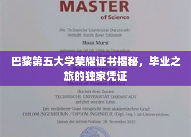 巴黎第五大学独家荣耀，毕业证书背后的故事与荣耀印记
