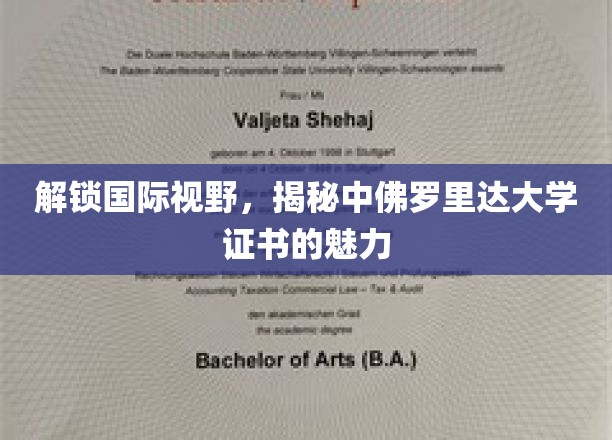 跨越国界，探寻中佛罗里达大学证书的国际影响力