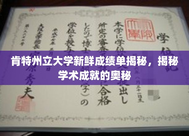 肯特大学成绩单背后，探寻学术辉煌的秘密之门