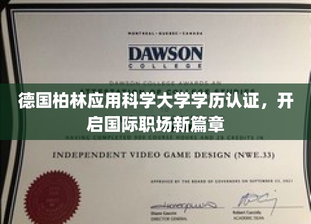 德国柏林应用科学大学学历认证，开启国际职场新篇章