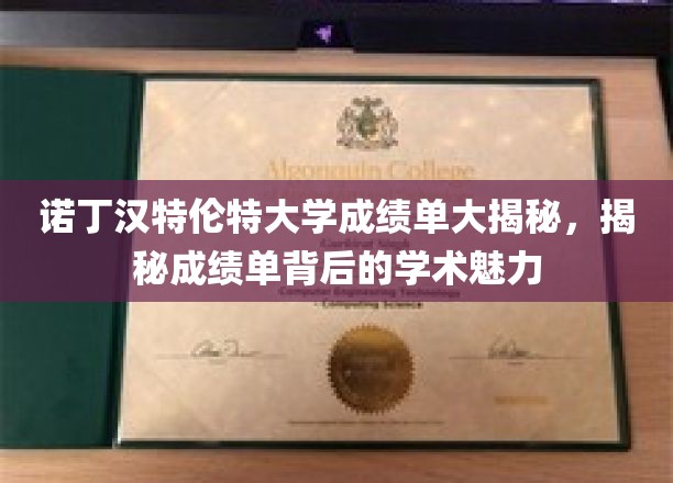 探秘诺丁汉特伦特大学，成绩单里的学术风采与真实故事