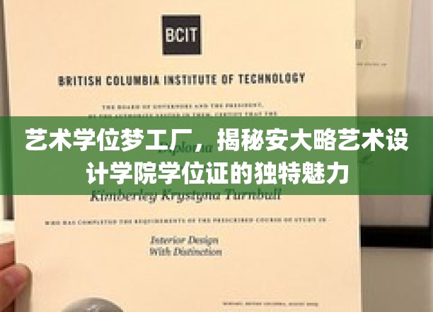 艺术文凭的奥妙之门，安大略艺术设计学院学位证的独到风采