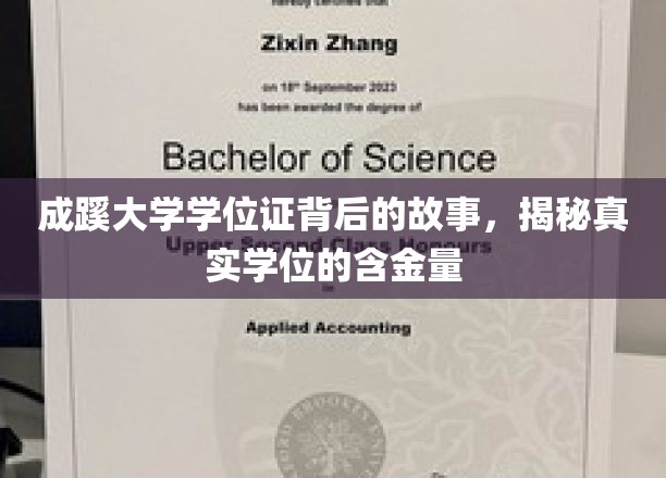 成蹊大学学位证背后的故事，揭秘真实学位的含金量