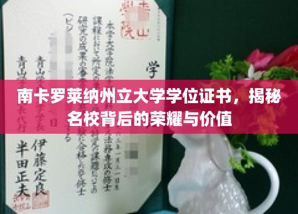 南卡罗莱纳州立大学学位证书，揭秘名校背后的荣耀与价值