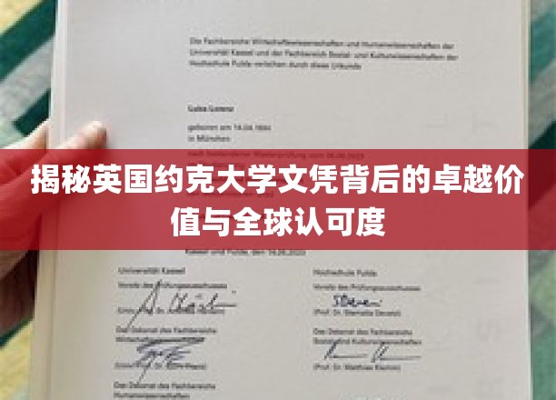 解码全球精英选择，英国约克大学文凭的非凡影响力与广泛认可