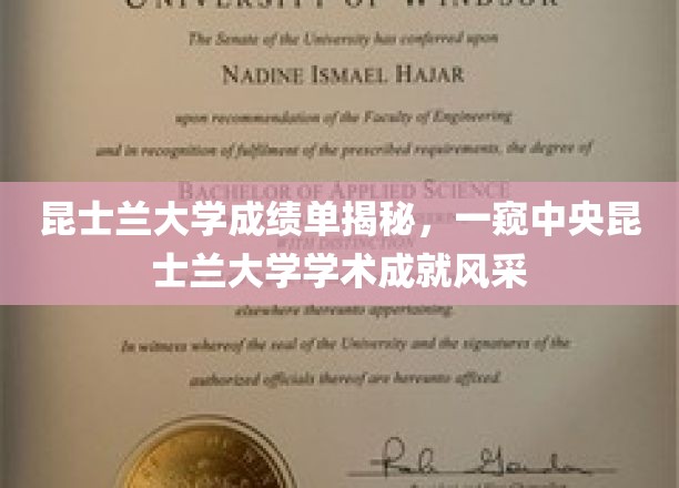 昆士兰大学成绩单揭秘，一窥中央昆士兰大学学术成就风采