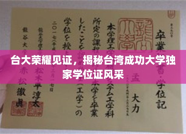 台大风采独树一帜，成功大学学位证背后的荣耀之谜