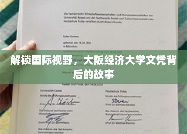 探索国际视野，揭秘大阪经济大学文凭背后的故事
