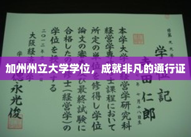加州精英学府学位，开启非凡人生之旅