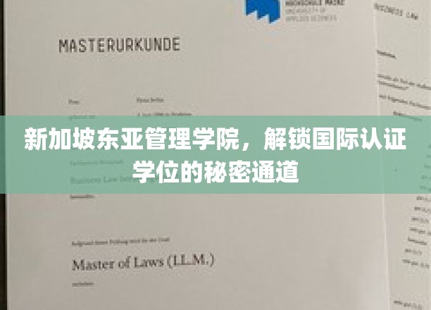 新加坡东亚管理学院，解锁国际认证学位的秘密通道