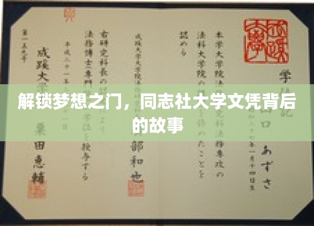 解锁梦想之门，同志社大学文凭背后的故事