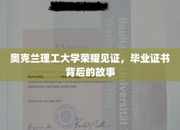 奥克兰理工大学荣耀见证，毕业证书背后的故事