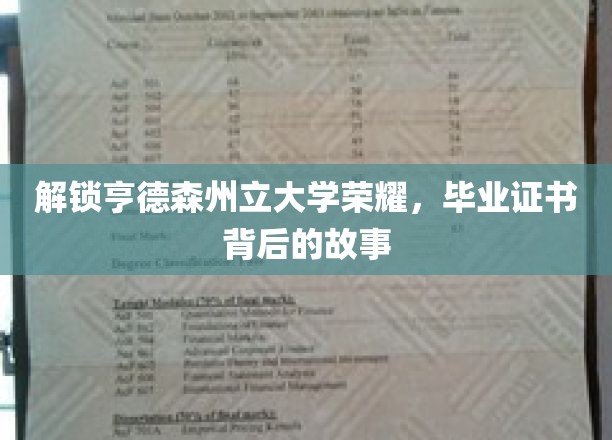 探寻亨德森州立大学毕业证书背后的传奇历程