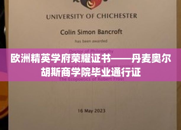 欧洲教育明珠，解锁奥尔胡斯商学院精英资格的全球通行证