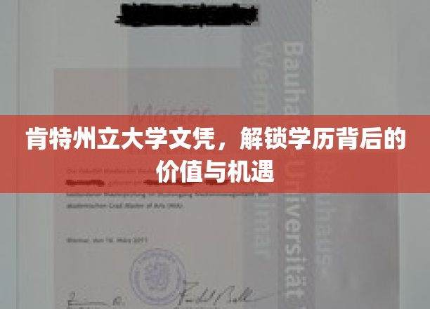 肯特州立大学文凭，揭秘学历的无限潜能与职业新篇章