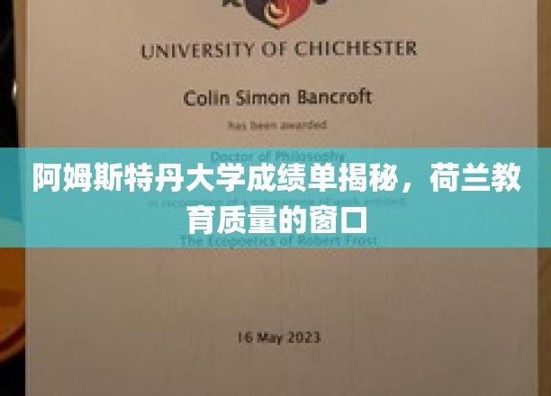 阿姆斯特丹大学成绩单揭秘，荷兰教育质量的窗口