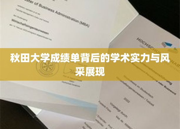秋田大学，透过成绩单窥见学术魅力与卓越实力
