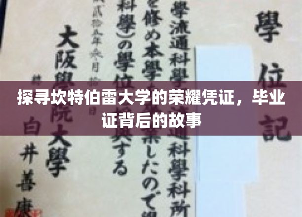 探寻坎特伯雷大学的荣耀证书，毕业证背后的故事