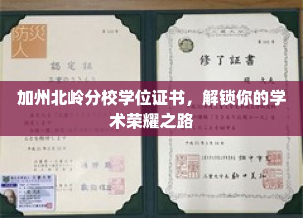 北岭荣耀启程，加州分校学位证书助你成就非凡学术生涯