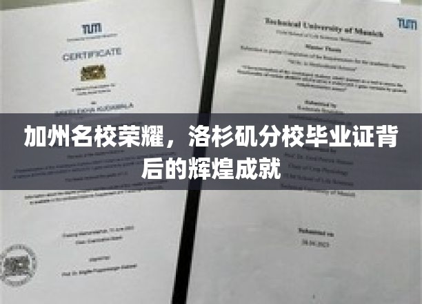 加州名校荣耀，洛杉矶分校毕业证背后的辉煌成就