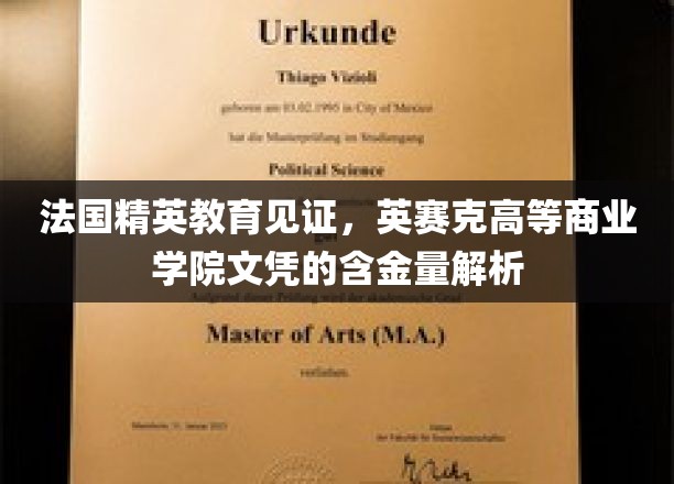 解码法国精英教育精髓，英赛克商院文凭的非凡价值