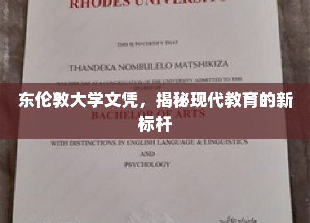 东伦敦大学文凭，揭秘现代教育的新标杆