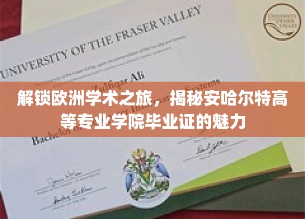 探索欧洲学术殿堂，安哈尔特学院毕业证背后的非凡价值