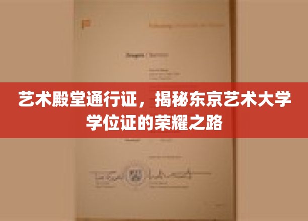 解锁东京艺术大学学位荣耀，艺术殿堂的通行证揭秘之旅