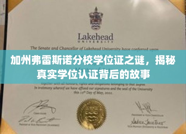 破解加州弗雷斯诺分校学位证之谜，揭秘学位认证的神秘面纱