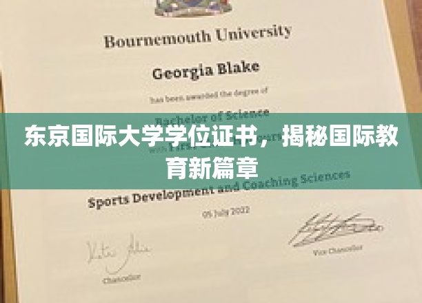 东京国际大学学位证书，开启全球教育新纪元