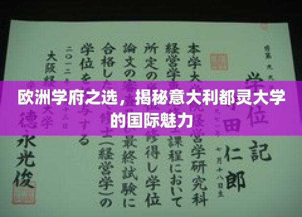 探索意大利都灵大学，欧洲教育瑰宝的国际风采
